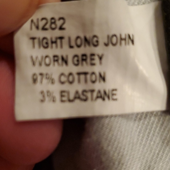 Nudie Long John Worn Grey Skinny Jean - Picture 6 of 6